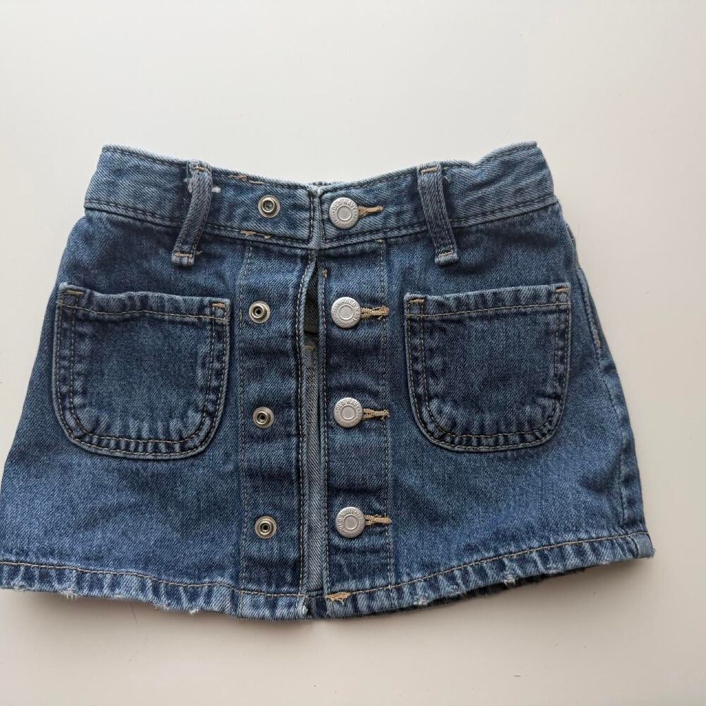 Old Navy Toddler Denim Button girls Front Mini Skirt 18–24M